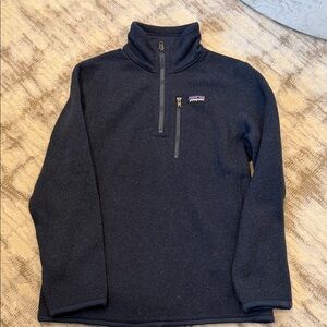 Patagonia boys Dark Blue Quarter-Zip Sweater/Fleece - size 10